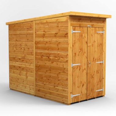 4x8 Windowless Pent Double Door EZI Shed