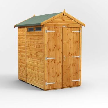 6x4 Apex Security Double Door EZI Shed