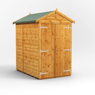 6x4 Windowless Apex Double Door EZI Shed