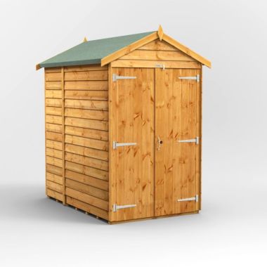6x4 Overlap Windowless Apex Double Door EZI Shed