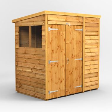 6x4 Overlap Pent Double Door EZI Shed