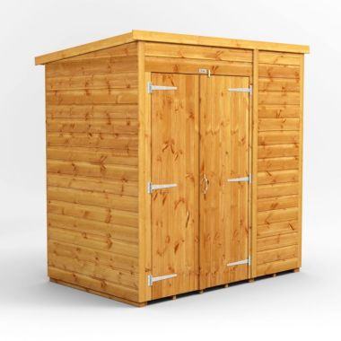 6x4 Windowless Pent Double Door EZI Shed