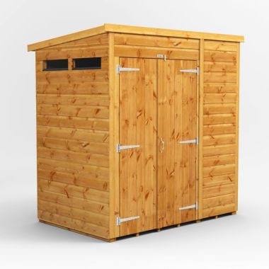 6x4 Pent Security Double Door EZI Shed