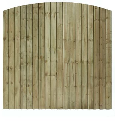 Arched Top Feathered Edge Fencing Panel