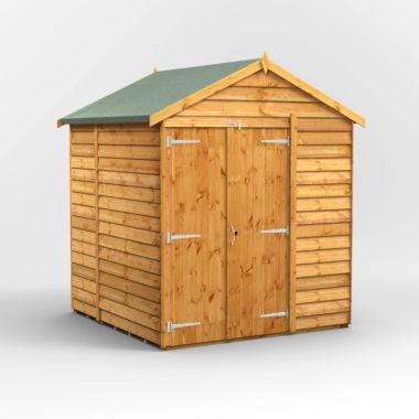 6x6 Overlap Windowless Apex Double Door EZI Shed