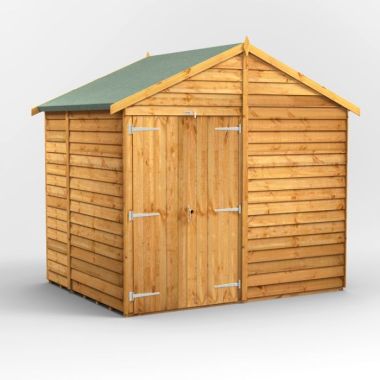 6x8 Overlap Windowless Apex Double Door EZI Shed