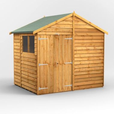 6x8 Overlap Apex Double Door EZI Shed