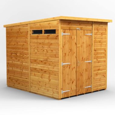 6x8 Pent Security Double Door EZI Shed