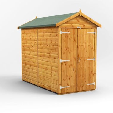 8x4 Windowless Apex Double Door EZI Shed