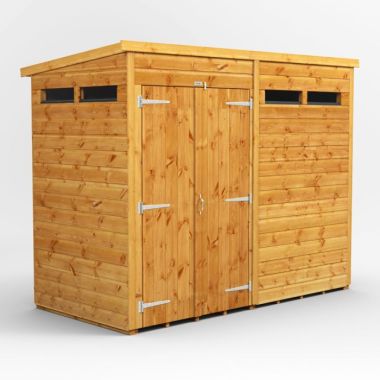 8x4 Pent Security Double Door EZI Shed