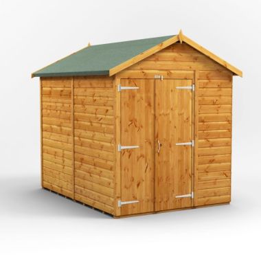 8x6 Windowless Apex Double Door EZI Shed
