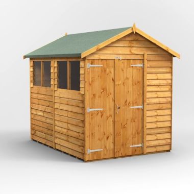8x6 Overlap Apex Double Door EZI Shed