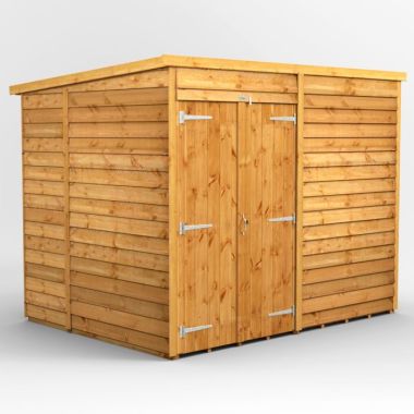 8x6 Overlap Windowless Pent Double Door EZI Shed