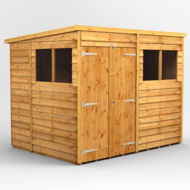 8x6 Overlap Pent Double Door EZI Shed
