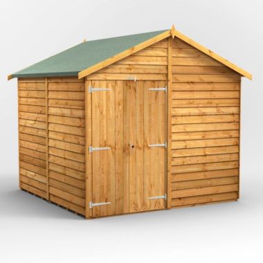 8x8 Overlap Windowless Apex Double Door EZI Shed