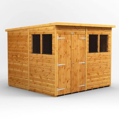 8x8 Pent Double Door EZI Shed