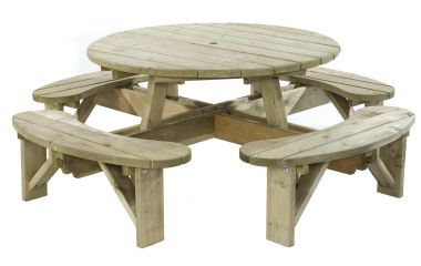 KDM Elite Round Table with Bench Seats