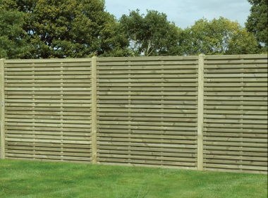 KDM Superior Double Slatted Fence Panel