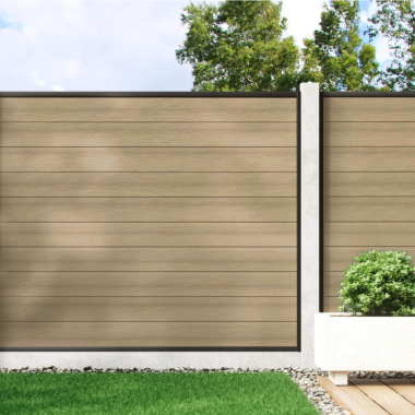 Warm Sand - Composite Fence Panel Kit (FOR CONCRETE POSTS)