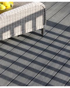 Fully Finished Ultimate Composite Decking Kit With Timber Subframe 2.4m x 2.4m  - Welsh Grey