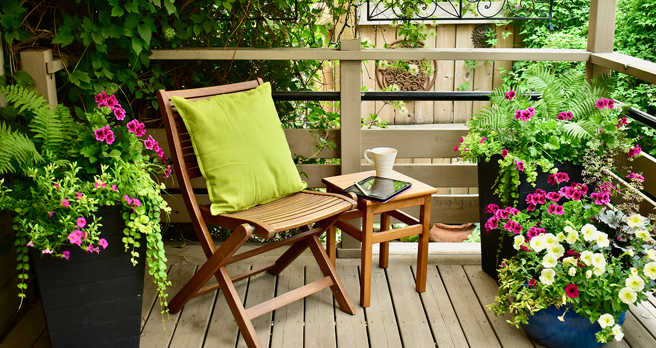 botanical decking ideas for a small garden